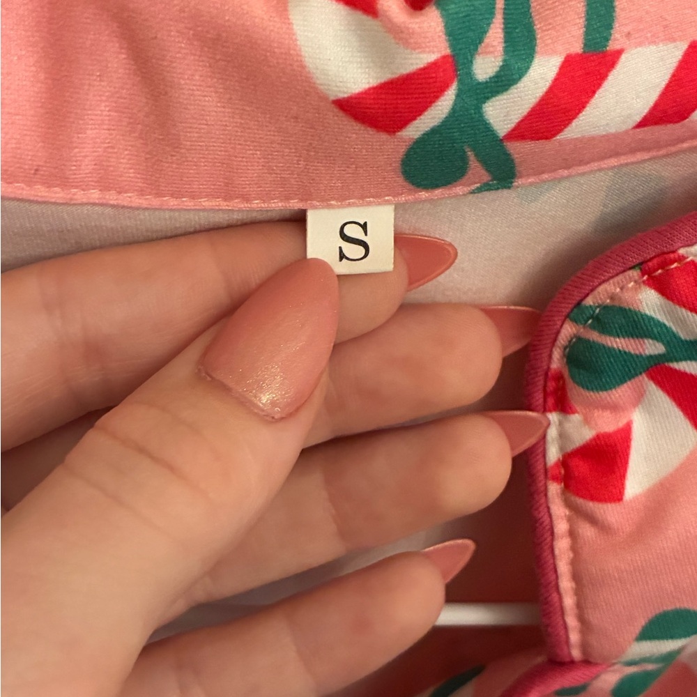 Pink Candy Cane Pajama Set - Picture 5 of 8